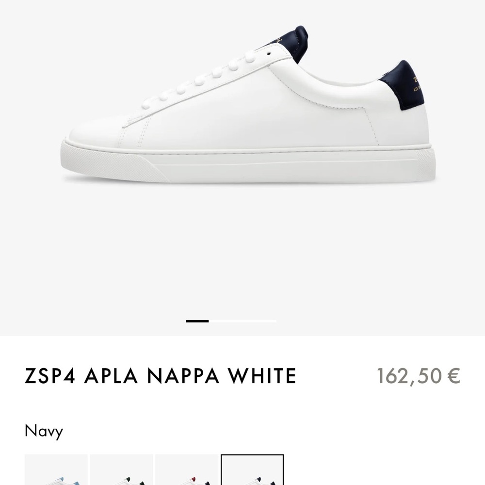 MENS ZSP4 APLA NAPPA White and Navy Sneakers